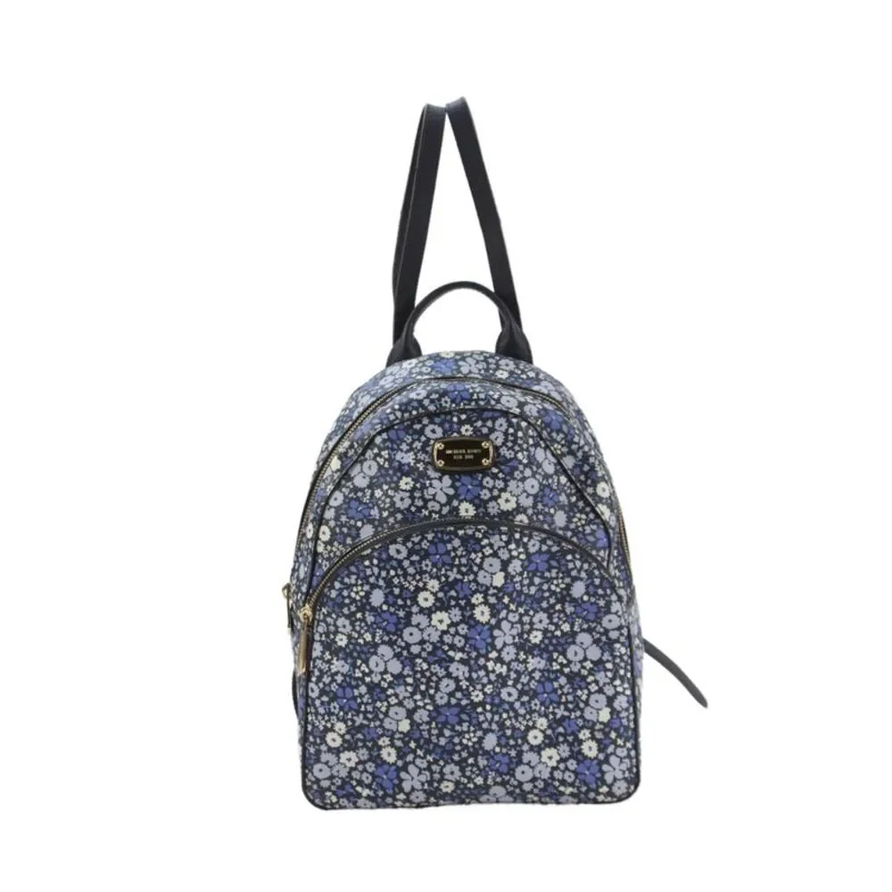 Michael Michael Kors Womens Canvas Floral Print Back Pack Shoulder Handbag Blue